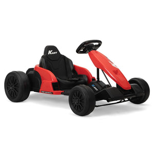 English Elm 24v Electric Kids Go Kart Dual Motor Drift Racer with Safety Gear Included W2181P152212