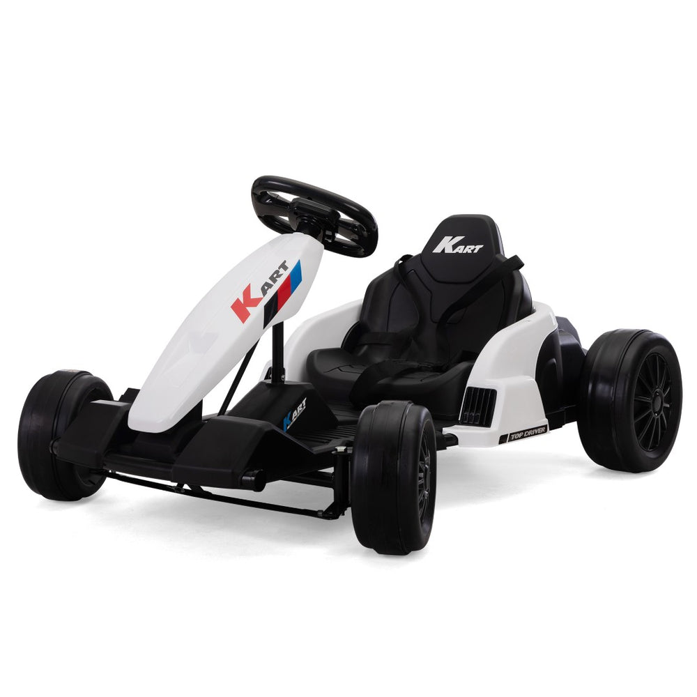 English Elm 24v Electric Kids Go Kart Dual Motor Drift Racer with Safety Gear Included W2181P152214
