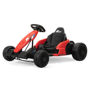 English Elm 24v Electric Kids Go Kart Dual Motor Drift Racer with Safety Gear Included W2181P152212
