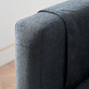 English Elm 107.87'sectional Sofa with Ottoman Pine Frame Removable Cushions Living Room Seating Dark Gray W680S00009