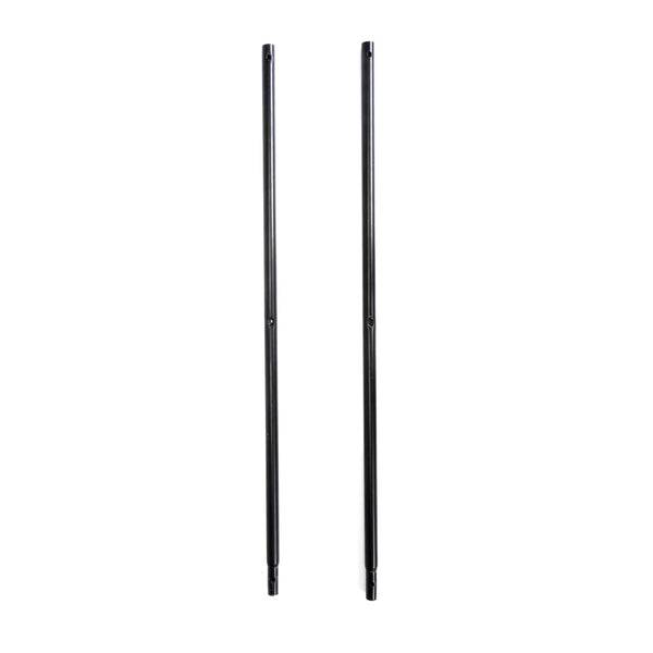 English Elm Set of 6 Solar String Light Poles 9 Ft Iron Stands with Horn Hooks for Outdoor Patios W2181P152206