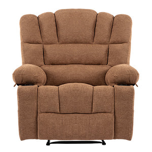 English Elm Massage Recliner Chair with Heating, 8-Point Vibration, 5 Modes, Cup Holders, Lumbar Support and Timer Brown W1403P152417