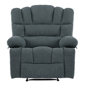 English Elm Massage Recliner Chair with Heating, 8-Point Vibration, 5 Modes, Cup Holders, Lumbar Support and Timer Grey W1403P152415