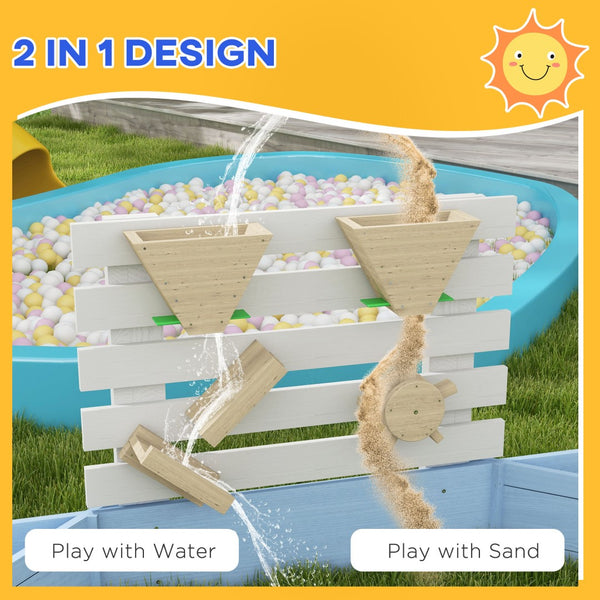 English Elm Wooden Octagonal Fir Sandbox with Six Animal Seats Open Base Backyard Play W2225P152511