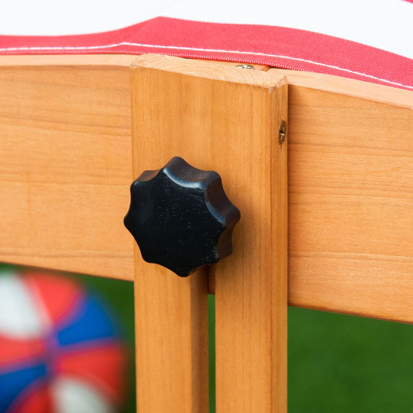 English Elm Kids Solid Fir Wood Outdoor Sandbox with Canopy Cover Liner Seat Backyard Play W2225P152508