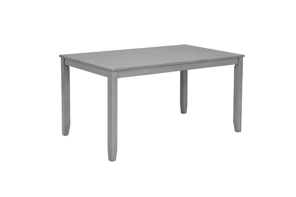 English Elm 6 Piece Kitchen Dining Set – Modern Rectangular Table & 4 Upholstered Chairs With Bench In Gray Finish W1998S00004