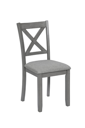 English Elm 6 Piece Kitchen Dining Set – Modern Rectangular Table & 4 Upholstered Chairs With Bench In Gray Finish W1998S00004