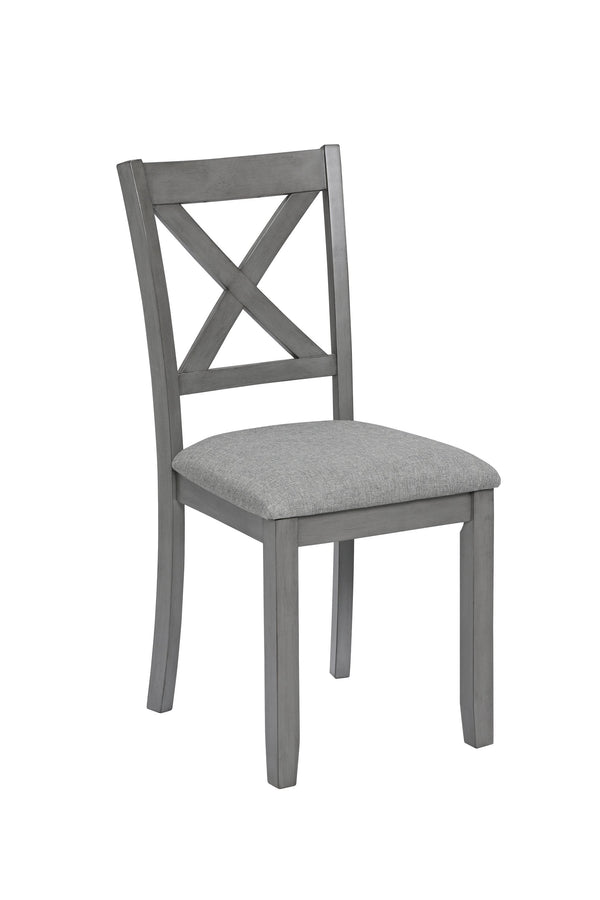 English Elm 6 Piece Kitchen Dining Set – Modern Rectangular Table & 4 Upholstered Chairs With Bench In Gray Finish W1998S00004