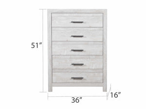 English Elm DENVER King 5PC Bedroom Set – Modern Solid & Manufactured Wood, Ample Storage, Sleek Contemporary Design B009S02007