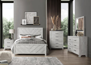 English Elm DENVER King 5PC Bedroom Set – Modern Solid & Manufactured Wood, Ample Storage, Sleek Contemporary Design B009S02007
