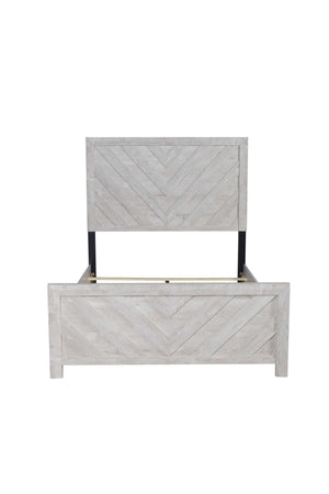 English Elm DENVER Full Bed Modern Wood Frame in Natural Finish — Stylish Headboard, Solid & Manufactured Wood Craftsmanship B009S01840