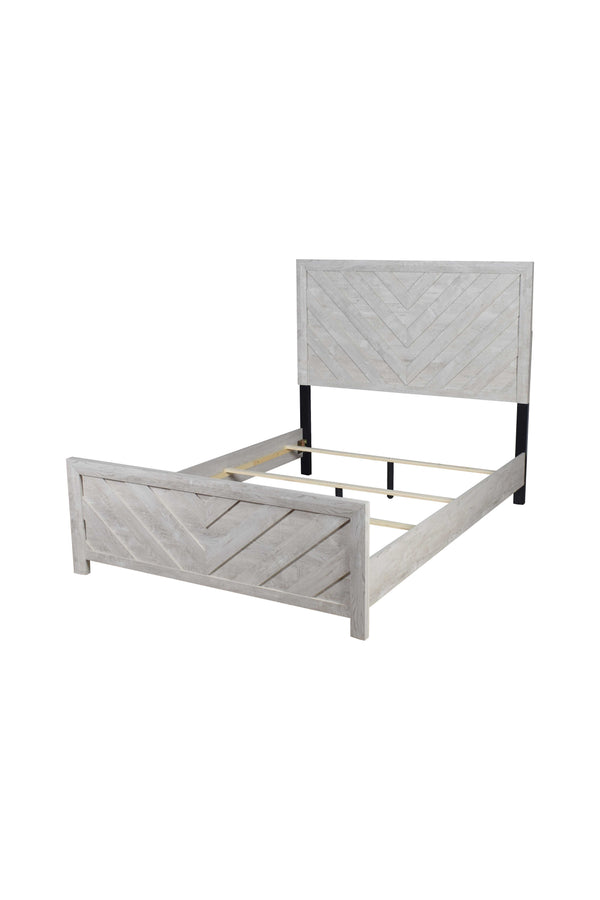 English Elm DENVER Queen 4PC Modern Storage Bedroom Set with 6-Drawer Dresser, Mirror & 2-Drawer Nightstand, Solid Wood B009S01272