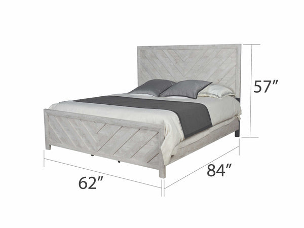 English Elm DENVER Queen 4PC Bedroom Set – Modern Solid & Manufactured Wood Storage, 6-Drawer Dresser, Mirror B009S02008