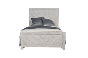 English Elm DENVER Full Bed Modern Wood Frame in Natural Finish — Stylish Headboard, Solid & Manufactured Wood Craftsmanship B009S01840