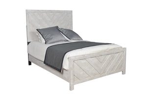 English Elm DENVER Modern Full Bed in Natural Wood Finish — Sleek Solid & Manufactured Wood Frame, Stylish Headboard (Full) B009S01268