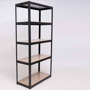 English Elm Storage Shelves Five Tier Adjustable Steel Rack for Garage Pantry or Warehouse Use W1790120828