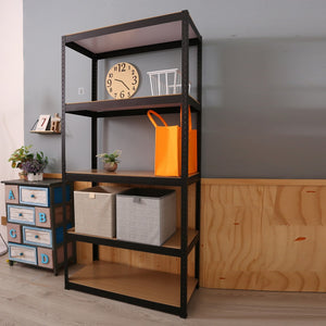 English Elm Storage Shelves Five Tier Adjustable Steel Rack for Garage Pantry or Warehouse Use W1790120828