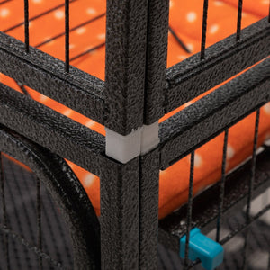 English Elm 4-story Pet Hutch Cage Iron Wire Multi-level Habitat with Ramps Lockable Wheels W2181P153020
