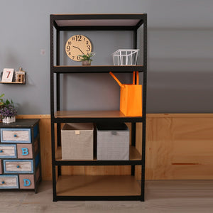 English Elm Storage Shelves Five Tier Adjustable Steel Rack for Garage Pantry or Warehouse Use W1790120828