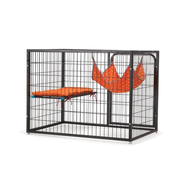 English Elm 4-story Pet Hutch Cage Iron Wire Multi-level Habitat with Ramps Lockable Wheels W2181P153020