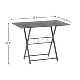 Hearth and Haven Small Foldable Desk For Small Spaces, Living Room Multifunctional Computer Table Writing Workstation For Home Office, No Assembly Required For Space-Saving W2167P153379