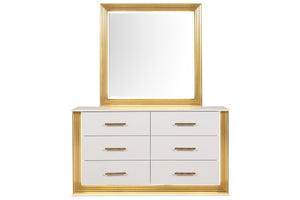 English Elm Obsession 5Pc King Bedroom Set - Glamorous Gold Finish, Led Lighting & Ample Storage For Luxury Living B009S01282