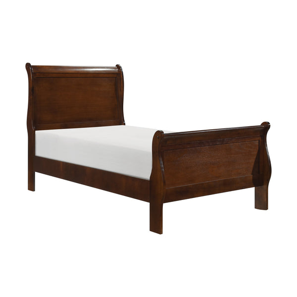 English Elm Classic Mayville Full Sleigh Bed with Louis Philippe Inspired Silhouette in Burnished Cherry Finish, Timeless Appeal Brown 76.5 L x 6.75 W x 3.75 H B011S00682