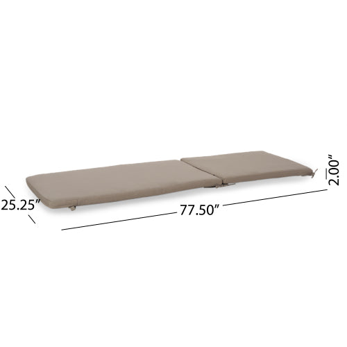 English Elm Christopher Knight Home® - CAPE coral lounge cushion set, Khaki Resin Chaise Lounge 77.5"x25.2" x2" Removable Covers & Ties 57592.00CUSHMP1