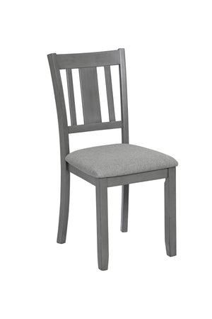 English Elm Dining Chairs Set Of 4 - Stylish Upholstered Wooden Kitchen Chairs With Padded Seats In Gray W1998126421