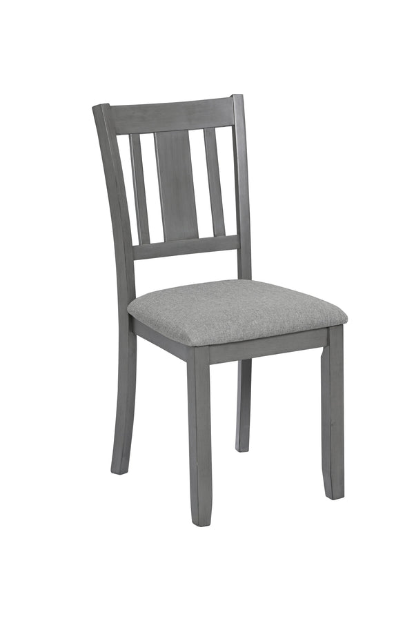 English Elm Dining Chairs Set Of 4 - Stylish Upholstered Wooden Kitchen Chairs With Padded Seats In Gray W1998126421