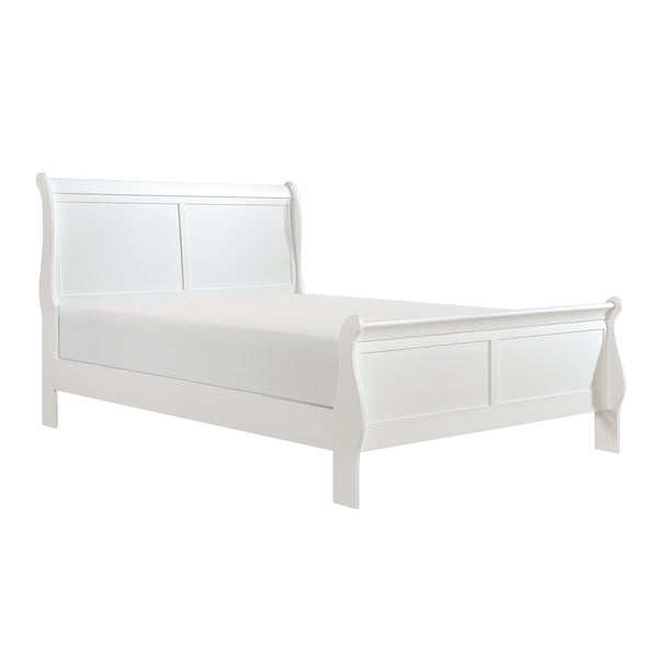 English Elm Classic Mayville Full Sleigh Bed with Louis Philippe Inspired Silhouette in Burnished Cherry Finish, Timeless Appeal White 81.25 L x 6.5 W x 3.5 H B011S00683