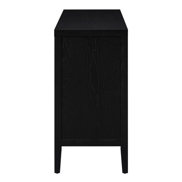 English Elm Trexm Retro Four Door Buffet Sideboard Solid Wood Distressed Finish Dining Storage WF307723AAB
