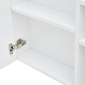 English Elm A white MDF mirror cabinet wall-mounted with storage, high-def glass, space-saving design, easy DIY install W1151135030 W1151P318194