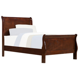 English Elm Classic Mayville Full Sleigh Bed with Louis Philippe Inspired Silhouette in Burnished Cherry Finish, Timeless Appeal Brown 76.5 L x 6.75 W x 3.75 H B011S00682
