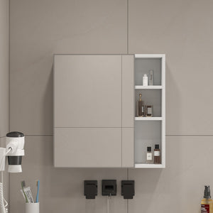 English Elm A white MDF mirror cabinet wall-mounted with storage, high-def glass, space-saving design, easy DIY install W1151135030 W1151P318194