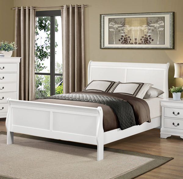 English Elm Classic Mayville Full Sleigh Bed with Louis Philippe Inspired Silhouette in Burnished Cherry Finish, Timeless Appeal White 81.25 L x 6.5 W x 3.5 H B011S00683
