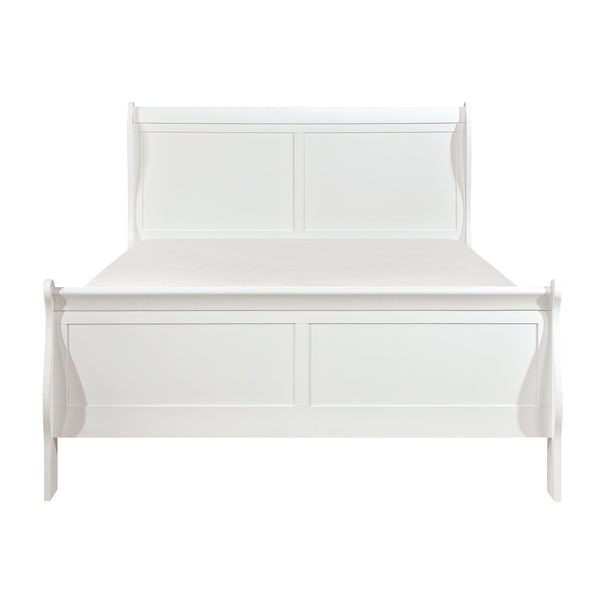 English Elm Classic Mayville Full Sleigh Bed with Louis Philippe Inspired Silhouette in Burnished Cherry Finish, Timeless Appeal White 81.25 L x 6.5 W x 3.5 H B011S00683