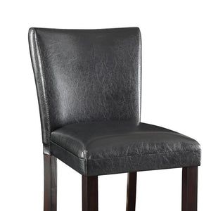 English Elm Cappuccino Bar Height Stools Set Of 2 - Contemporary Design, Plush Comfort, Black Faux Leather Upholstery B062P153484
