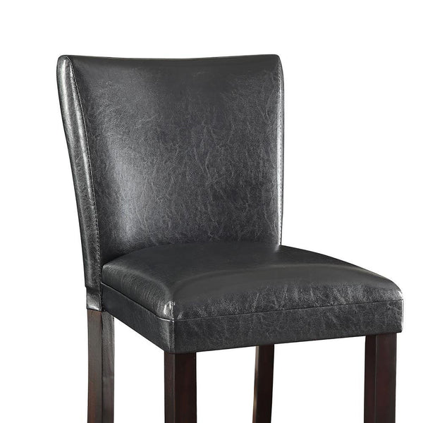 English Elm Cappuccino Bar Height Stools Set Of 2 - Contemporary Design, Plush Comfort, Black Faux Leather Upholstery B062P153484