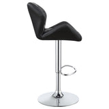 English Elm Chrome and Black Adjustable Bar Stool (Set Of 2)