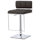 English Elm Black and Chrome Adjustable Bar Stool