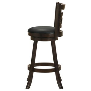English Elm Cappuccino Swivel Bar Height Stool Set of 2 – Espresso Finish, Leatherette Seat, 42.25" Tall Classic Elegance B062P153494