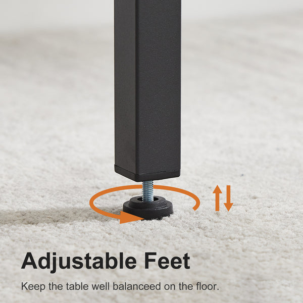 English Elm Bar Table Set Rustic Brown & Black with 2 Industrial Bar Chairs, Space-Saving Stable H-Frame, Waterproof Surface, Adjustable Feet — 23.6"x23.6"x35.4" W1668P143123