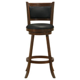 English Elm Chestnut and Black Swivel Stool (Set Of 2)