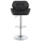 English Elm Chrome and Black Adjustable Bar Stool (Set Of 2)