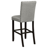 English Elm Grey and Antique Noir Solid Back Bar Stool (Set Of 2)