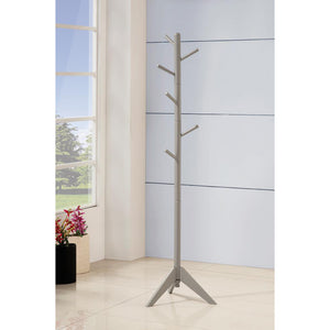English Elm Grey 6-Hook Coat Rack with Rotating Top — Sleek Grey Rubberwood Entry Organizer, Holds 11 lbs/Hook B062P153485