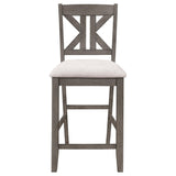 English Elm Barn Grey and Light Khaki Counter Height Stool (Set Of 2)