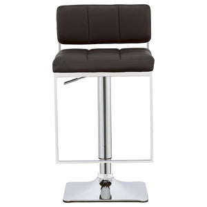 English Elm Black Adjustable Bar Stool With Chrome Base - Modern Style, Plush Comfort, And Hydraulic Lift Design B062P153510