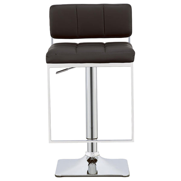 English Elm Black Adjustable Bar Stool With Chrome Base - Modern Style, Plush Comfort, And Hydraulic Lift Design B062P153510